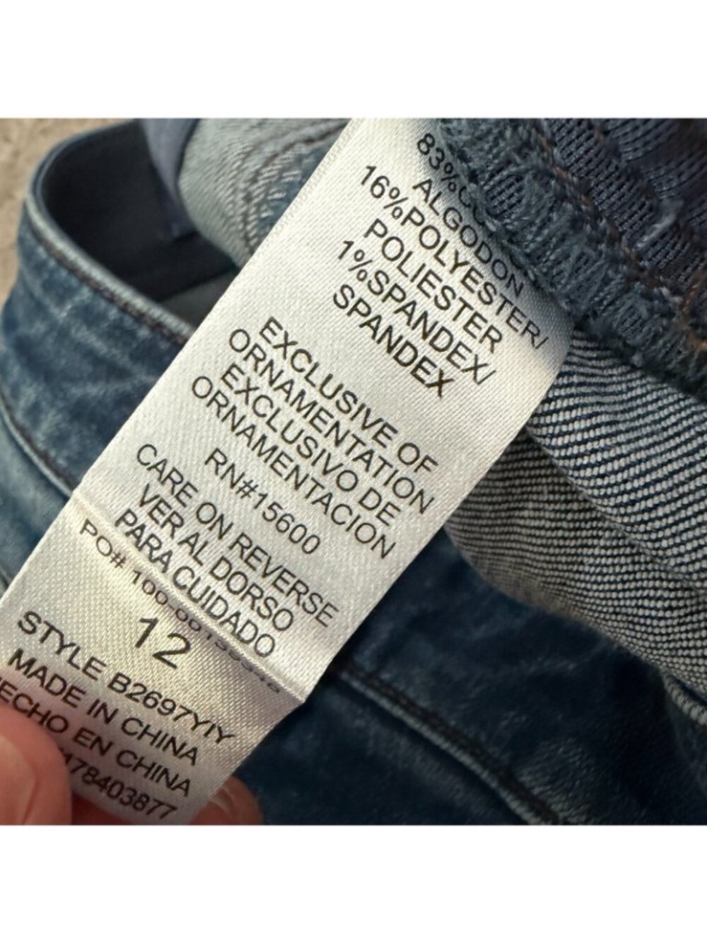 Democracy Ab Solution Jeans Womens size 12 Straight Leg Raw Hem Dark Wash - Picture 4 of 8